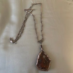 Sterling Amber Necklace